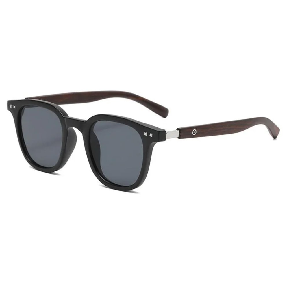 RRNTTTM Classic Trend Vintage Rivet Sunglasses for Women and Men, Luxury Designer Punk Leopard Shades (Matte Black)