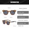 RRNTTTM Classic Trend Vintage Rivet Sunglasses for Women and Men, Luxury Designer Punk Leopard Shades (Matte Black) view 2