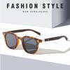 RRNTTTM Classic Trend Vintage Rivet Sunglasses for Women and Men, Luxury Designer Punk Leopard Shades (Matte Black) view 3