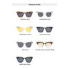RRNTTTM Classic Trend Vintage Rivet Sunglasses for Women and Men, Luxury Designer Punk Leopard Shades (Matte Black) view 4