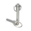 Stainless Steel Quick-Release Pin, 1 Pc., Spring-Ball Lock, 8 mm Diameter, with Retaining Lanyard (8 x 90 mm) view 3