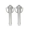 Stainless Steel Quick-Release Pin, 1 Pc., Spring-Ball Lock, 8 mm Diameter, with Retaining Lanyard (8 x 90 mm) view 4