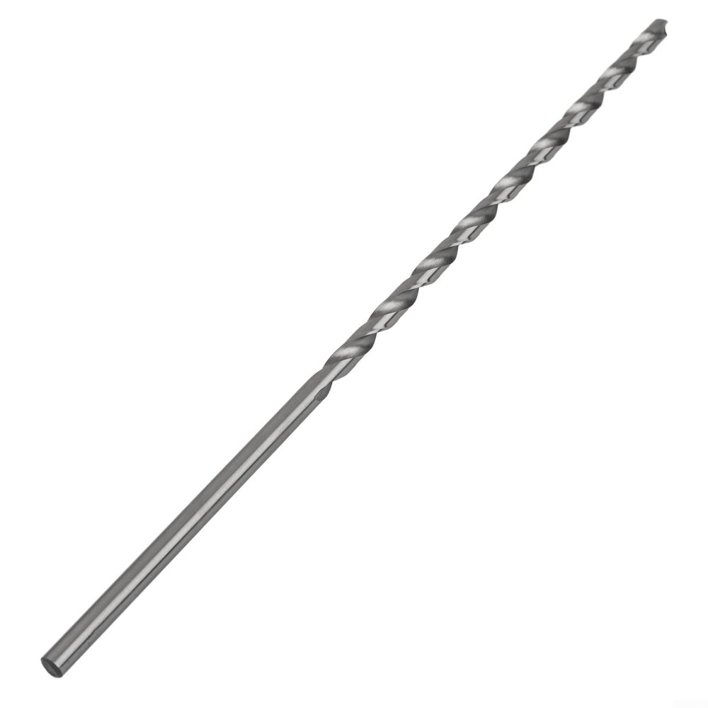 300 mm HSS Extra-Long Drill Bit for Soft Metal, Wood, and Plastic, with Double-Flute Design and Round Shank (7 mm)