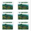 Laminated Stickers: 50 mm, 6 pcs - La Soufrière Guadeloupe Travel Stickers, Waterproof view 1