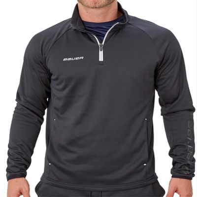 Bauer Vapor Junior Fleece 1/4-Zip Top, Black