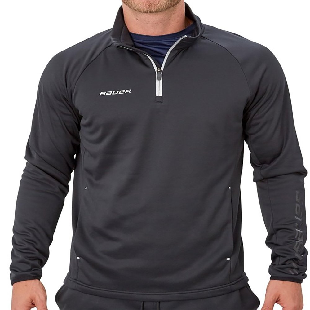 Bauer Vapor Junior Fleece 1/4-Zip Top, Black