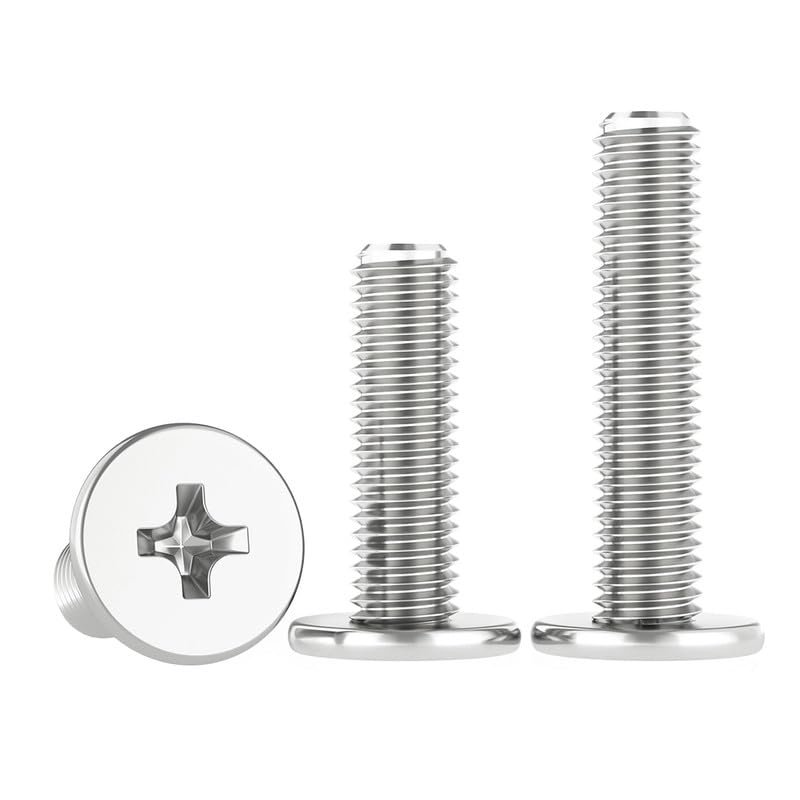 MOOPW 304 Stainless Steel Phillips Flat-Head Bolts, Extra-Thin