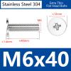 MOOPW 304 Stainless Steel Phillips Flat-Head Bolts, Extra-Thin view 2
