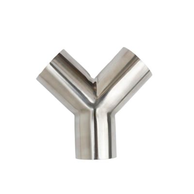 SRTYDCUR SUS 304 Stainless Steel Y-Shaped 3-Way Butt-Weld Manifold, 19/25/32/38/-89 mm Pipe OD (45 mm x 1.5 mm)