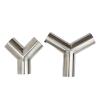 SRTYDCUR SUS 304 Stainless Steel Y-Shaped 3-Way Butt-Weld Manifold, 19/25/32/38/-89 mm Pipe OD (45 mm x 1.5 mm) view 2