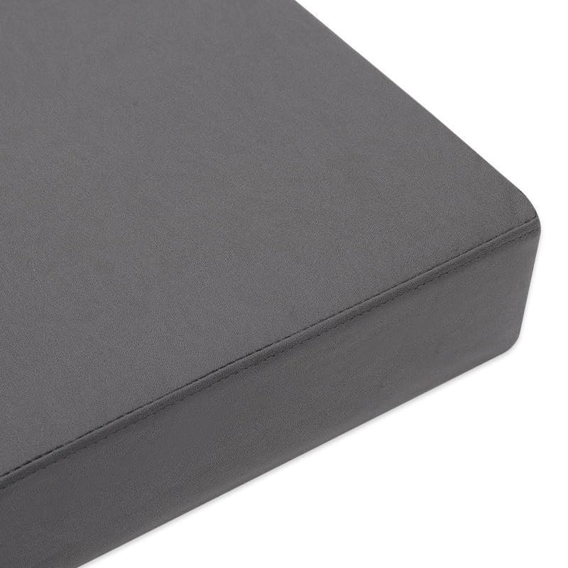 Waterproof Bench Seat Cushion for Indoor & Outdoor Use, High-Density Foam, Gray, 135 x 30 cm