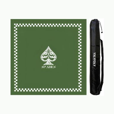 YXLYFDLY Mahjong Mat, Thick Noise-Reducing Table Cover with Rubber Backing, Green, 80 cm