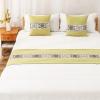 Decorative Bed Runner with Embroidery, Green, 48 × 240 cm view 2