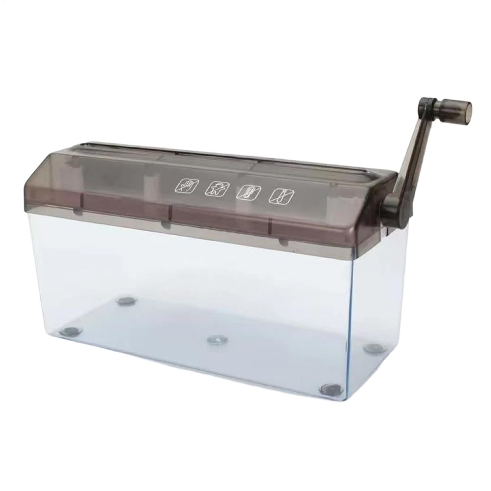 Compact Hand-Crank Manual Paper Shredder