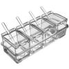 PAMINGONO Clear Acrylic Spice Container with Spoon and Freshness-Preserving Lid view 1