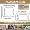 AQIGR Corduroy Decorative Pillow Cover, Beige, 50 x 60 cm view 3
