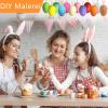 34 Hanging Easter Eggs, Colorful Plastic, 24 Small + 10 Large view 4