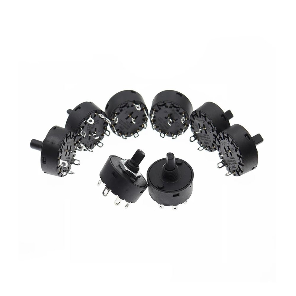 High-Temperature, Current-Resistant Multi-Position Rotary Switch 2-3-4-5-6 with Juicer/Mixer Knob Cap (7 Poles, 6)