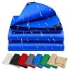 Waterproof Tarpaulin with Eyelets, 1.9 x 3.9 m, Blue view 1