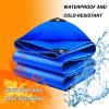 Waterproof Tarpaulin with Eyelets, 1.9 x 3.9 m, Blue view 4