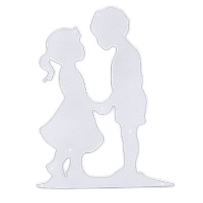 Scrapbook Cutting Dies, High-Hardness Carbon Steel, Boy and Girl Holding Hands