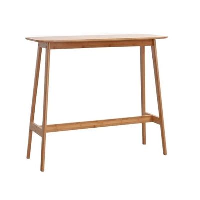 FAJNUZI2024 Small Wooden Balcony Bar Table with Storage