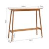 FAJNUZI2024 Small Wooden Balcony Bar Table with Storage view 2
