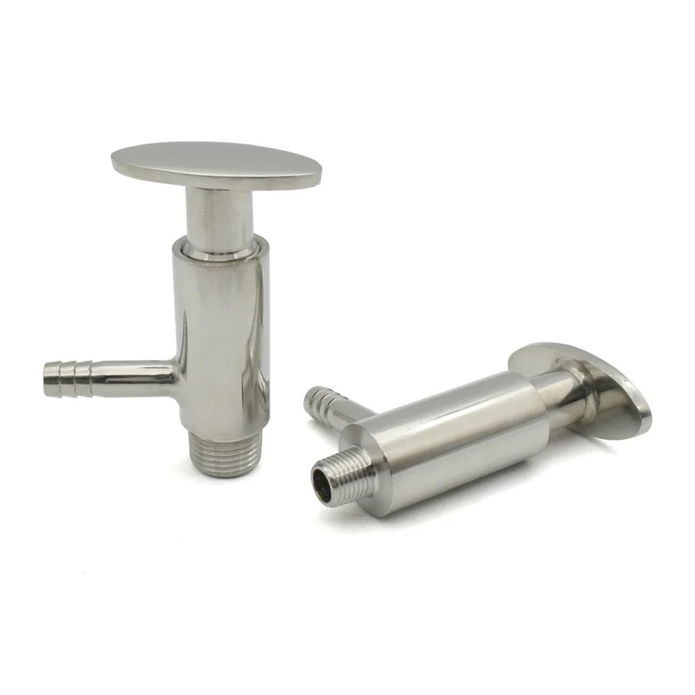 1pc OD 50.5 mm, 10 mm Hose Hook Clamp, SS304 Stainless Steel Sampling Valve with Manual Handle