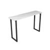 Huangj-0527 Balcony Bar Table, Light Luxury Stone-Slab Top, Modern Long Pub-Height Table with Sturdy Metal Frame and Storage (Medium) view 1