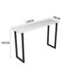 Huangj-0527 Balcony Bar Table, Light Luxury Stone-Slab Top, Modern Long Pub-Height Table with Sturdy Metal Frame and Storage (Medium) view 2