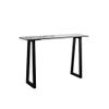 NexaGeniX 100 cm Garden Bar Table with Metal Frame and Storage, Gray view 1