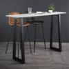 NexaGeniX 100 cm Garden Bar Table with Metal Frame and Storage, Gray view 4