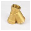 1/2 in (DN15) BSPP Female-Thread Brass Y-Strainer Filter Valve for Pressure Washers and Air Conditioners, 40 Mesh view 1