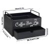 Premium Wooden Coffee Station Organizer view 2