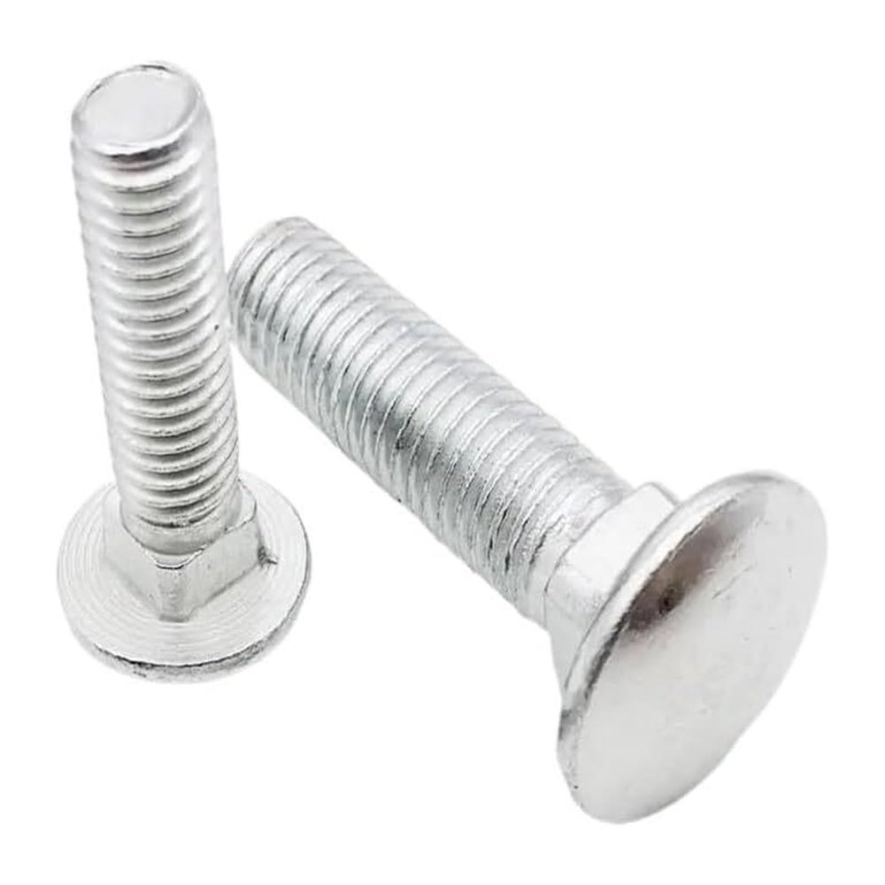 GB12 DIN603 Carriage Bolt, M4–M12, 10/20/50 pcs, Steel, Round Head, Square Neck (20 pcs, M8 × 50 mm)