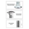 GB12 DIN603 Carriage Bolt, M4–M12, 10/20/50 pcs, Steel, Round Head, Square Neck (20 pcs, M8 × 50 mm) view 2