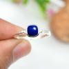 SILVERTROVE Lapis Lazuli Silver-Plated Handmade Band Ring view 2