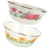 Artibetter Enameled Noodle Bowls, Set of 2, Vintage Style, for Soup view 1