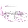 vidaXL Gray Sonoma Bed Frame 160 x 200 cm Wood-Based Panel view 3