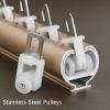 IRUGS Aluminum Curtain Track for Windows, Wall/Ceiling Mount, Quiet Smooth Glide, White-B, 230 cm/7.5 ft view 2
