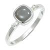 SILVERTROVE Gray Moonstone Gemstone Ring for Men and Women, Silver-Plated, Size 74 (23.6) view 1