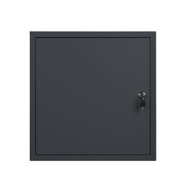 TMALASER Inspection Door, Galvanized Steel, Graphite/Gray, Turn Lock, 110 x 100 cm