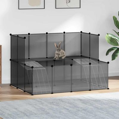 Mokuyary Small Animal Cage, Black, 143 x 107 x 93 cm