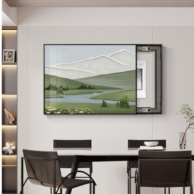 Decorative Fuse Box Cover and Wall-Mounted Picture Ledge, Black-D, 70 x 50 cm