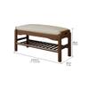Entryway Bench with Shoe Rack and Storage, Farmhouse Style view 2