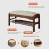 Entryway Bench with Shoe Rack and Storage, Farmhouse Style view 4