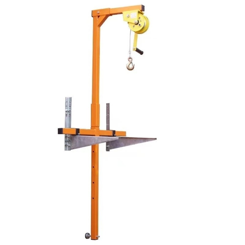 PUFAHAU Outdoor AC Unit Lifting Equipment, Hand Winch + Bracket, 5 HP AC Installation Tool with 30 m, 1,800 lb Winch