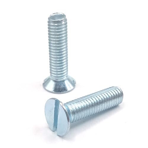 Slotted Countersunk Screws DIN 963, Zinc-Plated Steel 4.8 (M10 x 45, 100 pcs.)