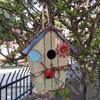 Wooden Birdhouse Nesting Box, Vintage Retro Design view 2