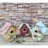 Wooden Birdhouse Nesting Box, Vintage Retro Design view 4
